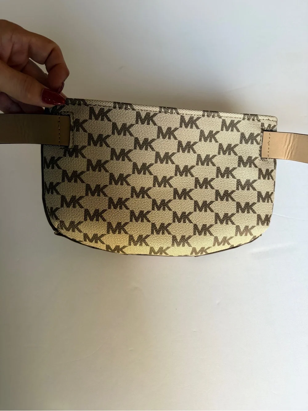 Michael Kors MK Signature Monogram Pink Belt Bag Fanny Pack S/M